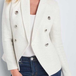 Venus White Tweed Blazer Size 12